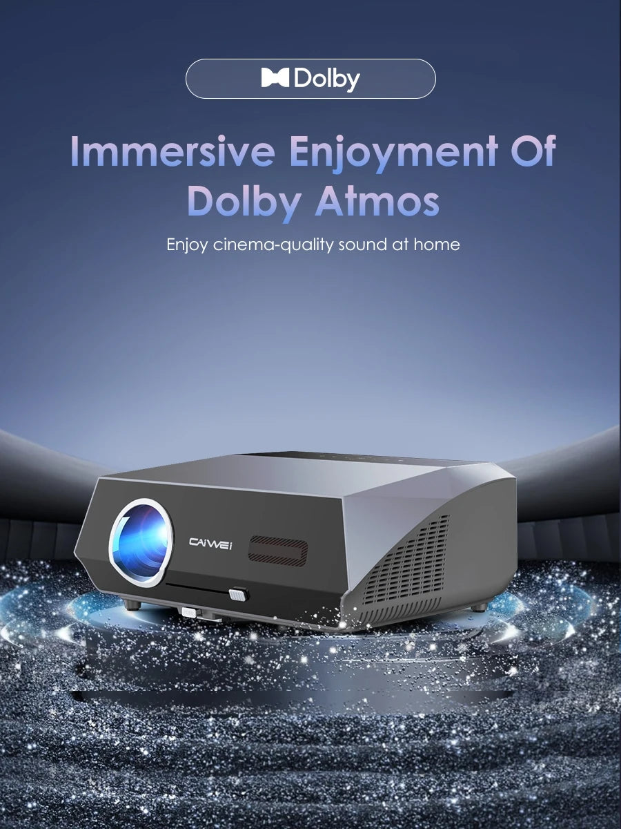 4K beamer Projector for Movies 2200 ANSI Auto Focus Native Full HD 5G