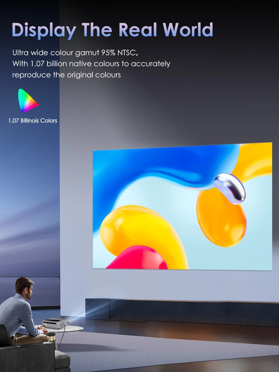 4K beamer Projector for Movies 2200 ANSI Auto Focus Native Full HD 5G