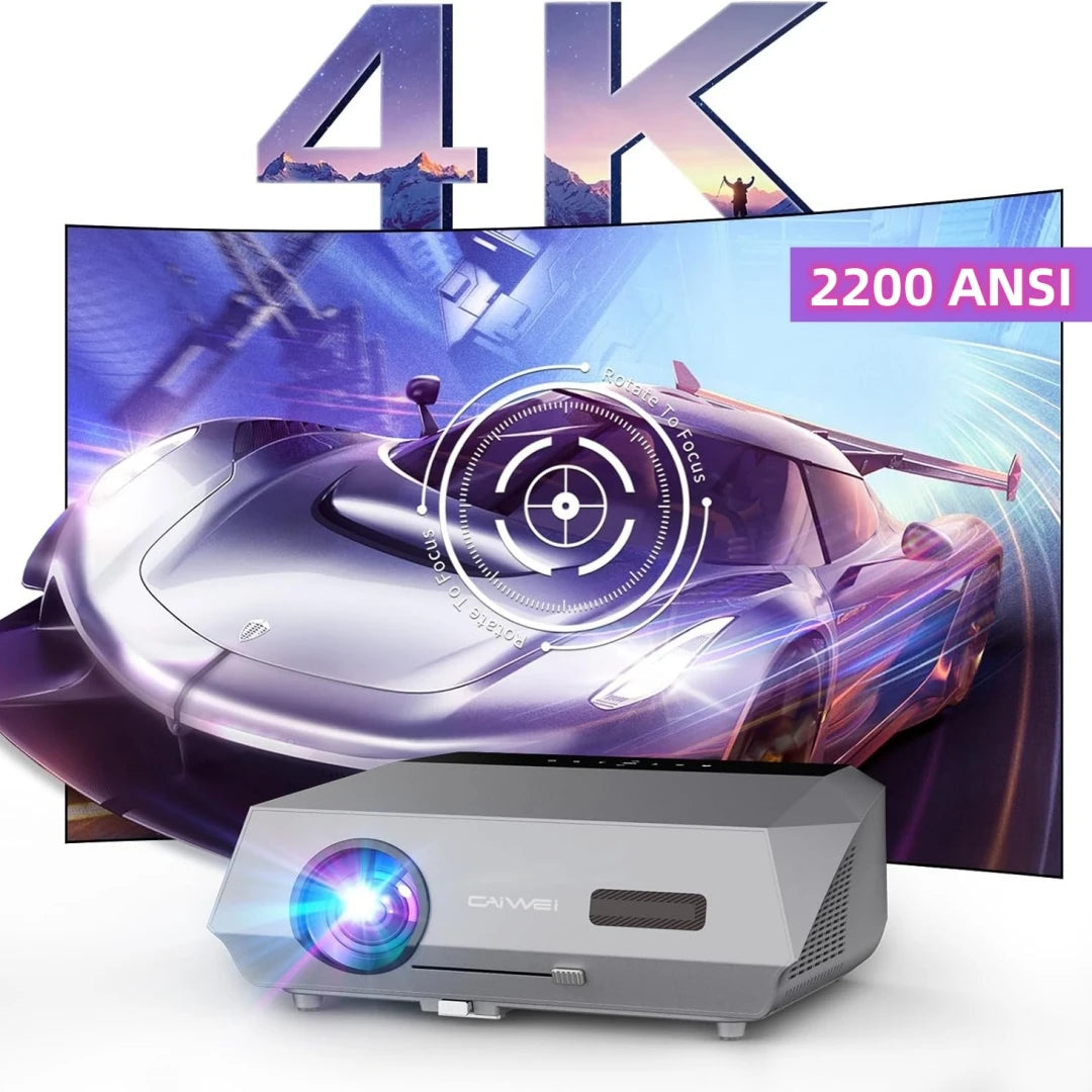 4K beamer Projector for Movies 2200 ANSI Auto Focus Native Full HD 5G
