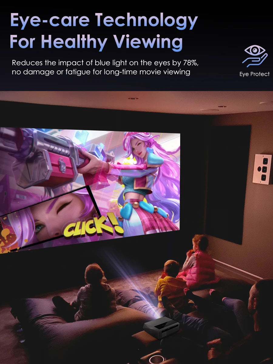 4K beamer Projector for Movies 2200 ANSI Auto Focus Native Full HD 5G