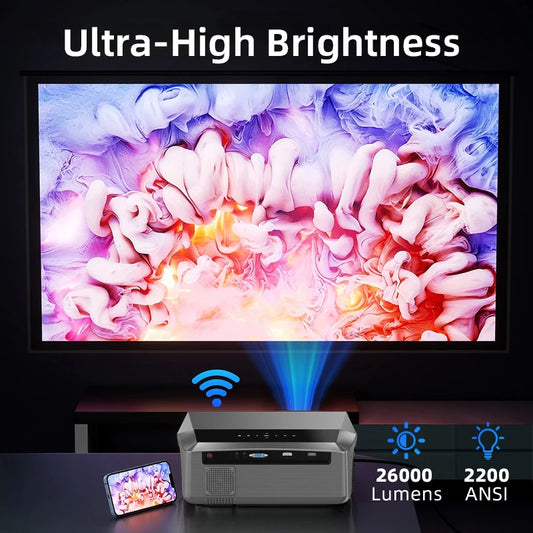CAIWEI A10Q 4K Android Projector – Auto Focus, Full HD, Netflix Certified, Home Theater