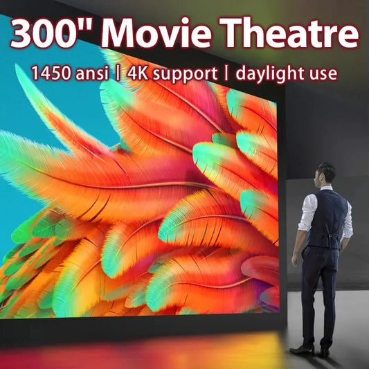 2025 HOT 4K Laser Projector – 15000 Lumens, Full HD, Home & Outdoor Cinema